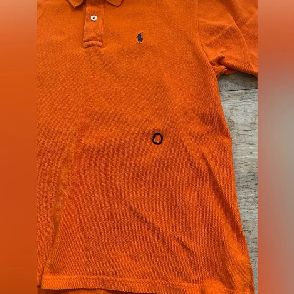 Polo Ralph Lauren Big‎ Boys’ Sz M Orange Iconic Mesh Polo Shirt
